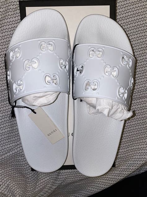 gucci white slides women|Gucci slides women's nordstrom.